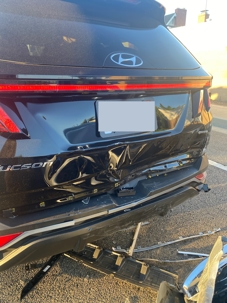 back of vehicle that was damaged