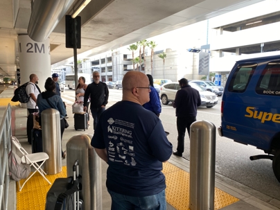 LOS ANGELES, CA, USA - DEC 2, 2019: Disney Land Bus California Adventure