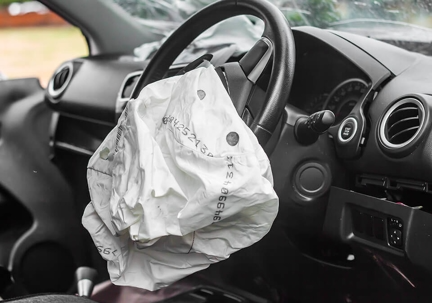 An airbag has deployed
