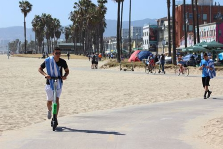 A sunny day at the beach.